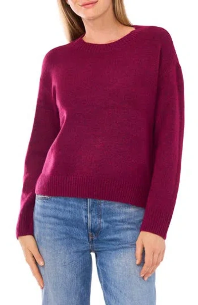 Cece Button Trim Sweater In Brown