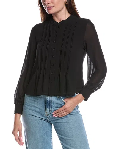 Cece Button-up Blouse In Black