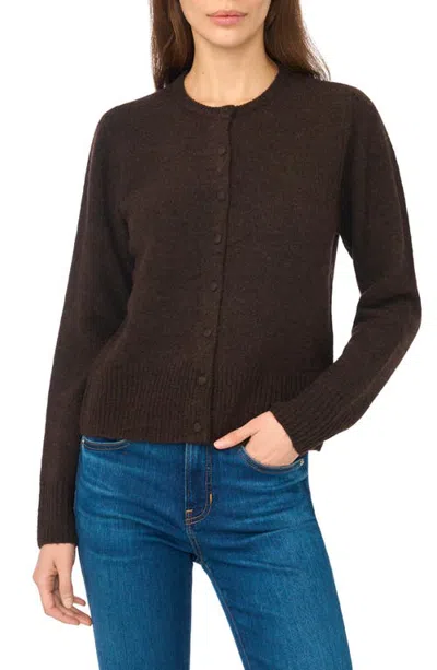 Cece Button Up Cardigan In Black