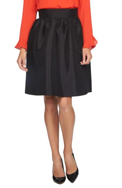 Cece By Cynthia Steffe Stretch Taffeta Full Skirt In Black