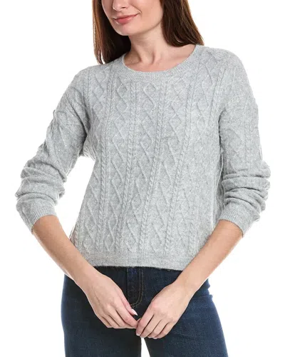 Cece Cable Stitch Sweater In Gray