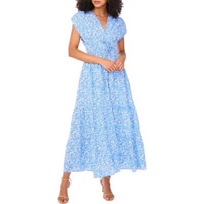 Cece Cap Sleeve Bow Maxi Dress