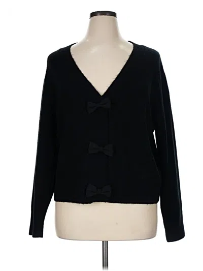 Pre-owned Cece Cardigan Sweater In Black
