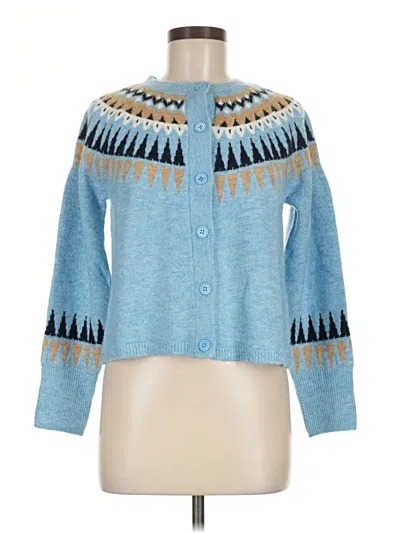 Pre-owned Cece Cardigan Sweater In Blue