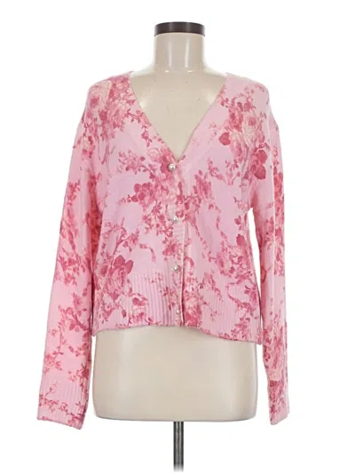 Pre-owned Cece Cardigan Sweater In Pink