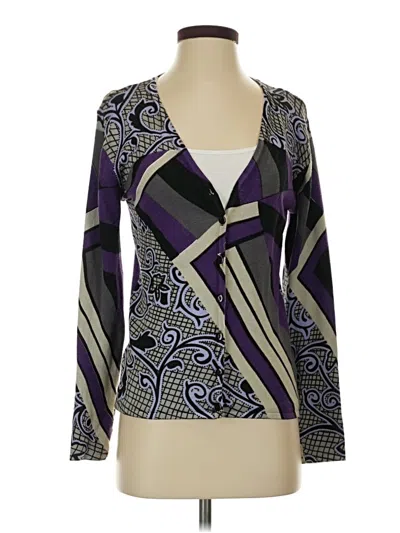 Pre-owned Cece Cardigan Sweater In Purple