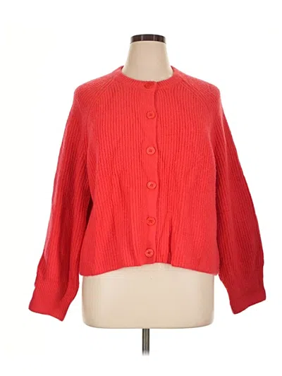 Pre-owned Cece Cardigan Sweater In Red