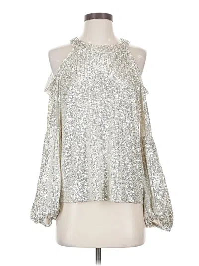 Pre-owned Cece Cardigan Sweater In Silver