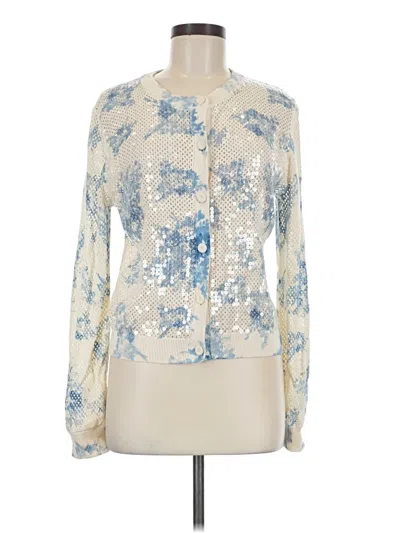 Pre-owned Cece Cardigan Sweater In Silver