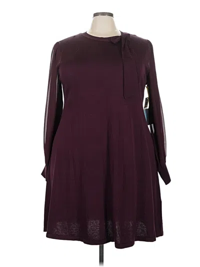 Cece Casual Dress In Burgundy