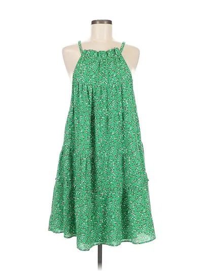 Pre-owned Cece Casual Dress In Green