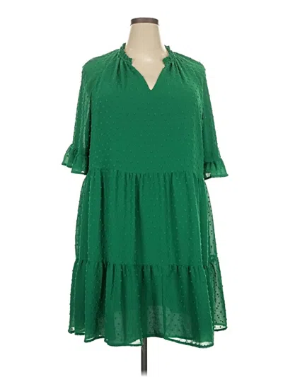 Pre-owned Cece Casual Dress In Green