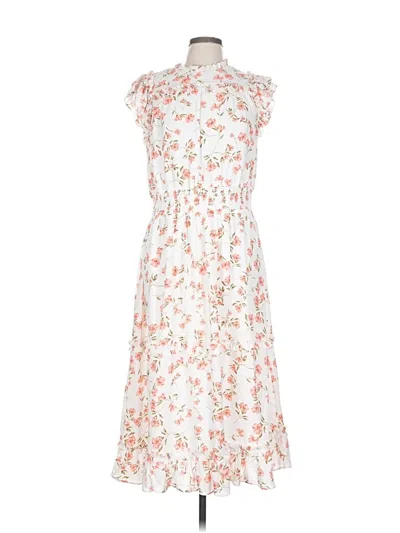 Pre-owned Cece Casual Dress In White