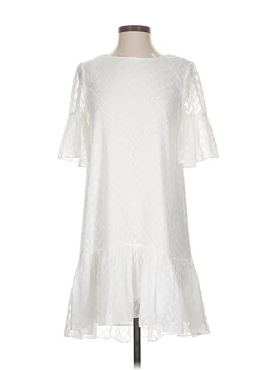 Pre-owned Cece Casual Dress In White