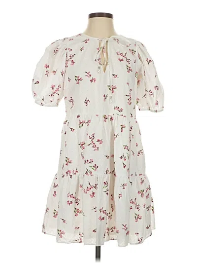 Pre-owned Cece Casual Dress In White