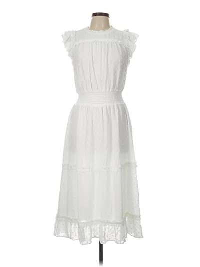 Pre-owned Cece Casual Dress In White