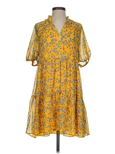Pre-owned Cece Casual Dress In Yellow