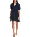 Cece Clip Dot Flutter Sleeve Midi Dress