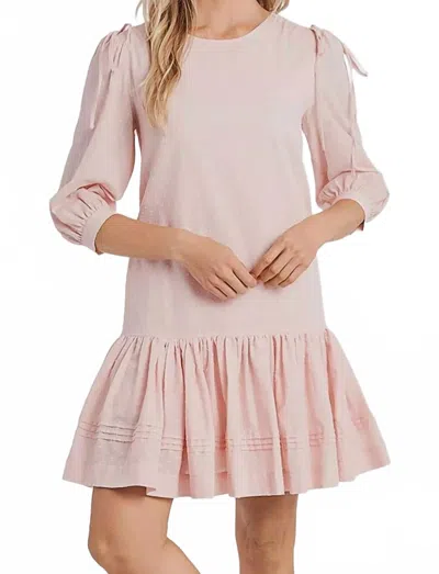 Cece Clip Dot Ruffled Dress In Pink