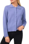 Cece Collared Cardigan In Blue Blossom