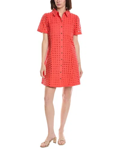 Cece Collared Shirtdress In Brown