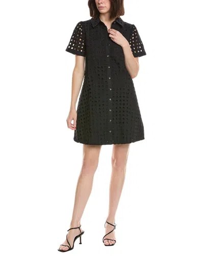 Cece Collared Shirtdress In Black