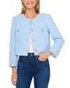 Cece Collarless Cropped February Jacket In Waterfall