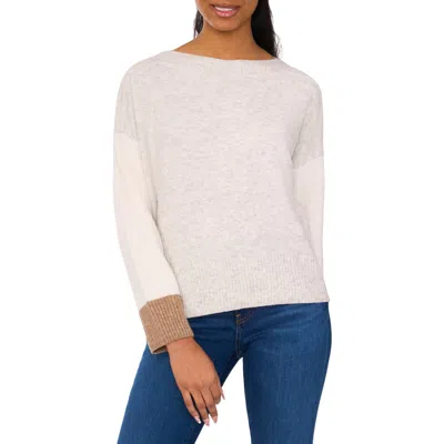 Cece Colorblock Sweater In Blue