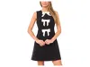 Cece Contrast Bow Front Mini Dress In Black