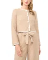 Cece Contrast Patch Pocket Jacket In Brown