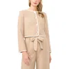 Cece Contrast Patch Pocket Jacket In Neutral