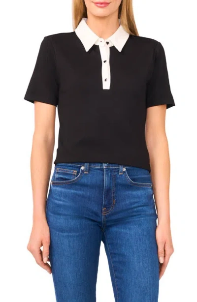 Cece Contrast Trim Short Sleeve Polo