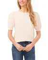 Cece Puff Sleeve Sweater In Malted