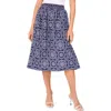 Cece Cotton Poplin A-line Midi Skirt