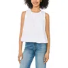 Cece Cotton Poplin Bubble Top In White