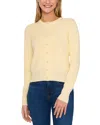 Cece Crewneck Cardigan In Lemon Drop