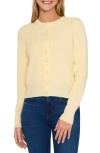 Cece Crewneck Cardigan In Lemon Drop