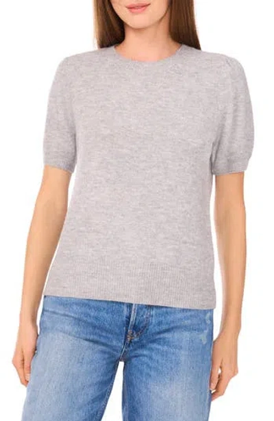 Cece Crewneck Short Sleeve Sweater In Gray