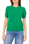 Cece Crewneck Short Sleeve Sweater In Green