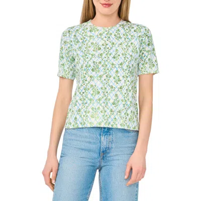 Cece Crewneck Short Sleeve Sweater In White