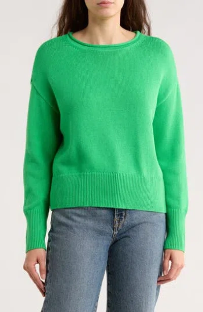 Cece Crewneck Sweater In Green