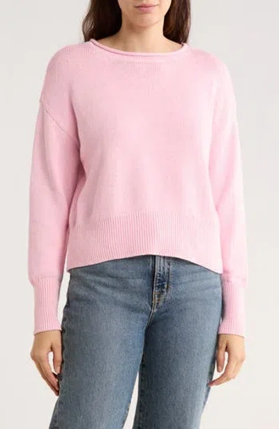 Cece Crewneck Sweater In Pink