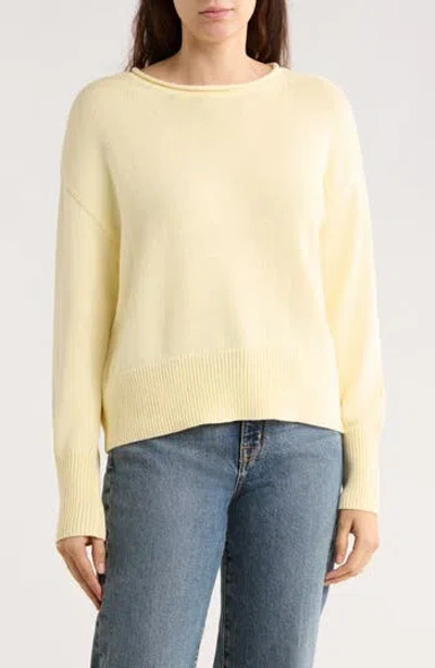 Cece Crewneck Sweater In Yellow
