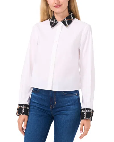 Cece Cropped Shirt In Ultra White