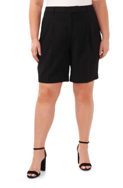 Cece Culotte Style Bermuda Shorts In Rich Black
