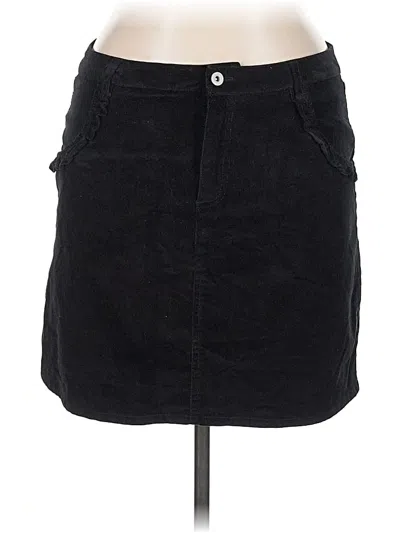 Pre-owned Cece Denim Skirt In Black