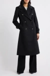 Cece Double Breasted Coat In Black