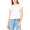 Cece Double Ruffle Sleeve Top In White
