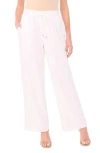 Cece Drawstring Linen Blend Pants In Ultra White