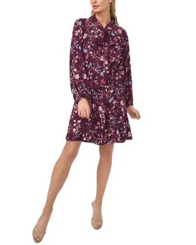 Cece Tie Neck Dress In Multi